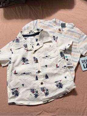 White Short-Sleeve Shirt Accents bundle shirts brand new 12 months